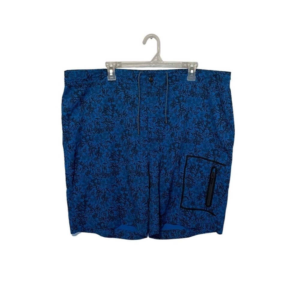 Mack Weldon Board Shorts Mens 42 Blue Floral Stretch Performance Swim Trunks